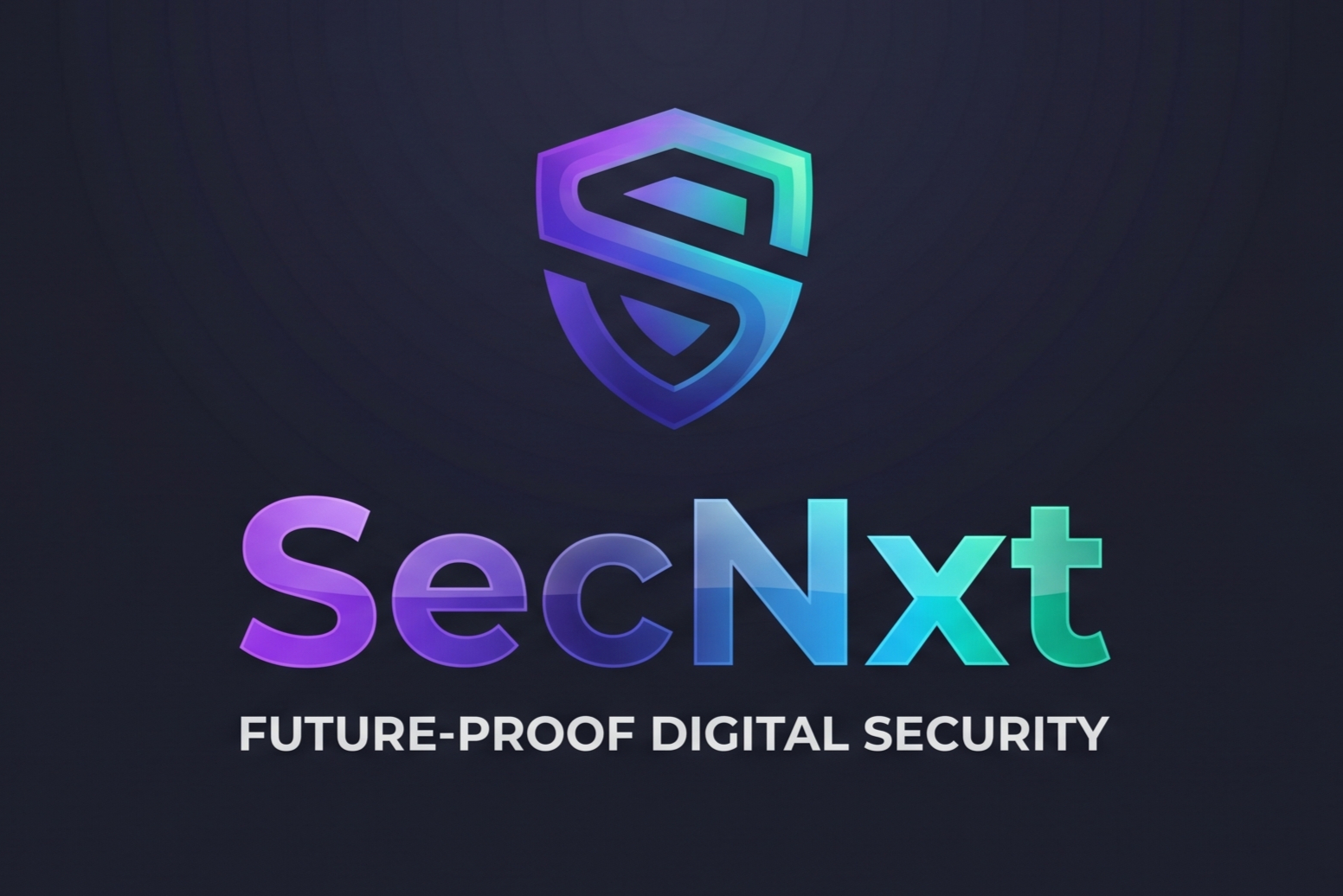 SecNxt brand mark — gradient shield emblem above the SecNxt wordmark with the tagline Future-Proof Digital Security